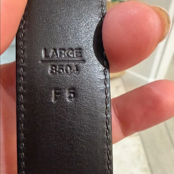 COACH Black Leather Belt Brand New.Large length from buckle to tip is 40 inches. - Picture 2 of 5